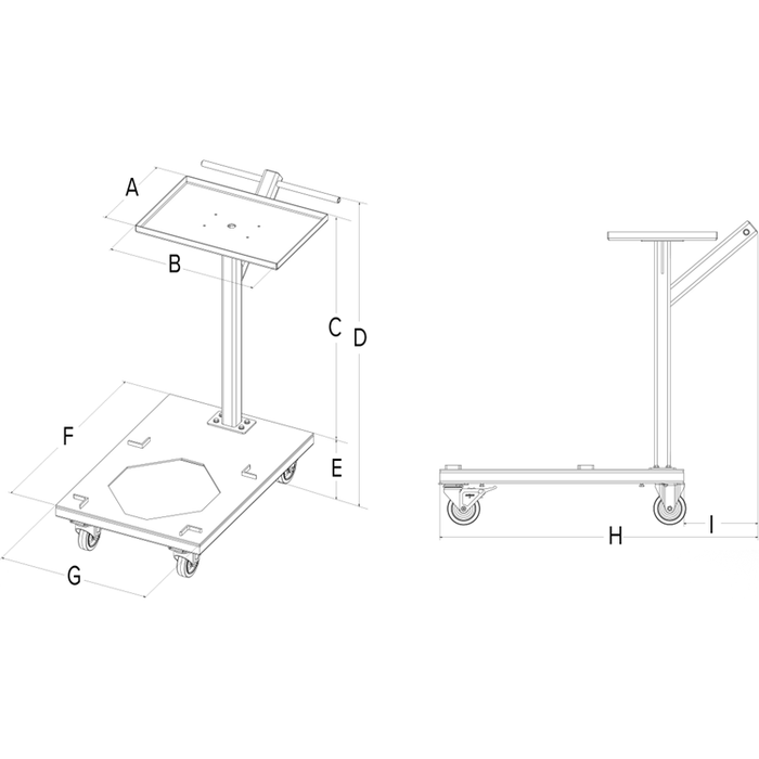 BenchMark® MSC-20 Mobile Scale Cart