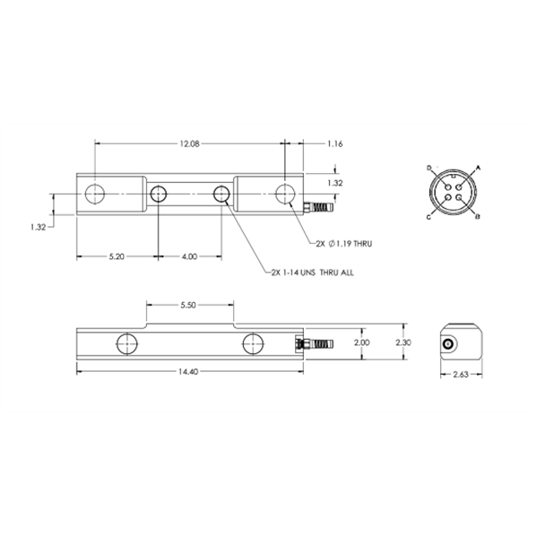 PL9000-14.4 Alloy Steel, Environmentally Sealed Load Cell