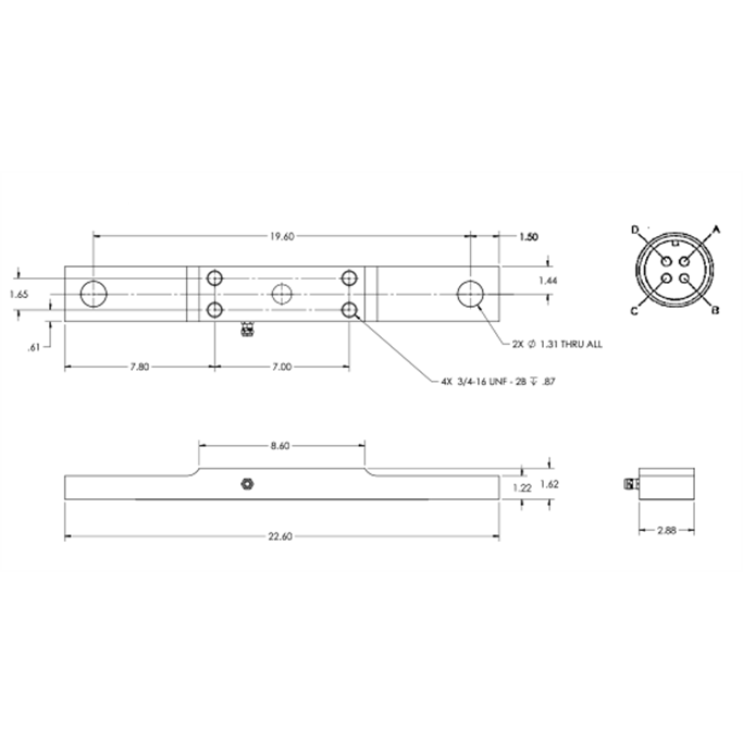PL9000-50 Alloy Steel, Hermetically Sealed Load Cell
