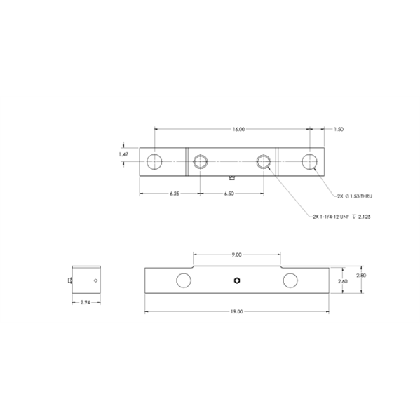PLSB-125K Alloy Steel, Environmentally Sealed Load Cell