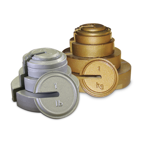 Cast Iron Calibration Weights - Slotted Interlocking and Hanger Weights