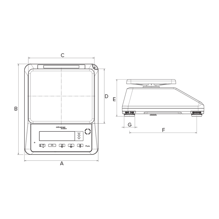 Minebea Intec PURO® SmallTall Compact Dual Display Scale