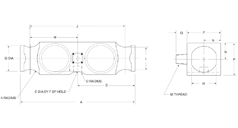 VPG® Revere 9223 Stainless Steel, Double-ended Beam Load Cell