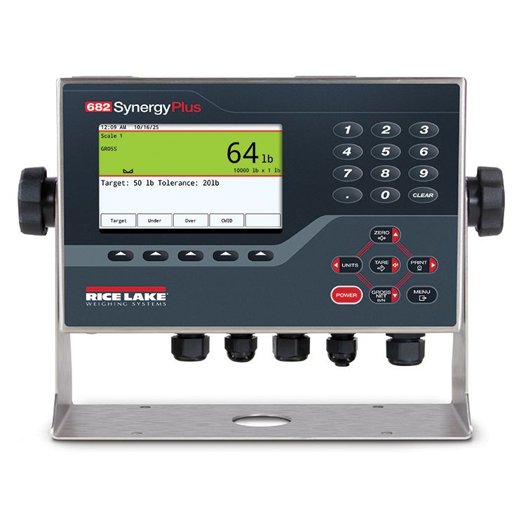 Rice Lake 682 Synergy Series in checkweigh mode, front view