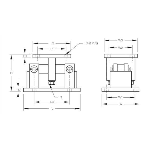 RL1600 Series Stainless Steel Weigh Module with MLC Coated RL75016 Load Cell