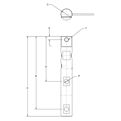 Rice Lake RL32011WB-T Single-Ended Beam Load Cell