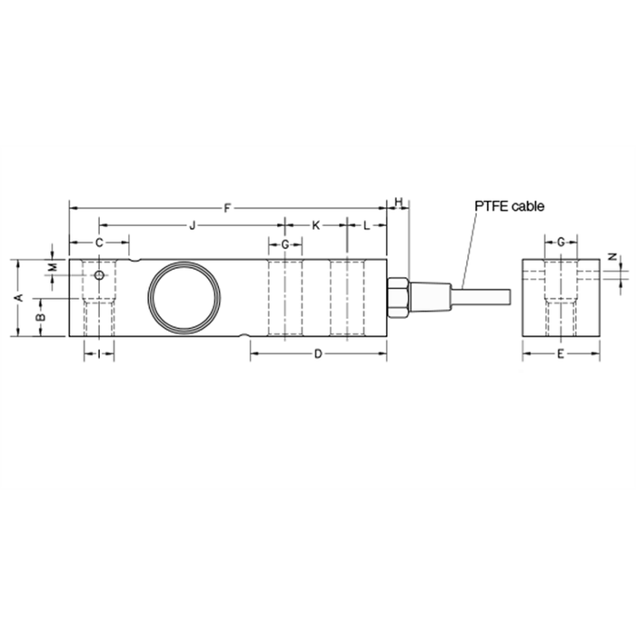 Rice Lake RL32018S-P Stainless Steel, Single-Ended Beam Load Cell