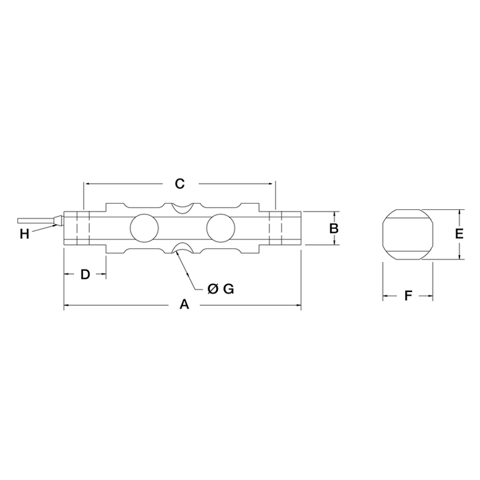 Rice Lake RL72019SS Stainless Steel, Double-Ended Beam Load Cell