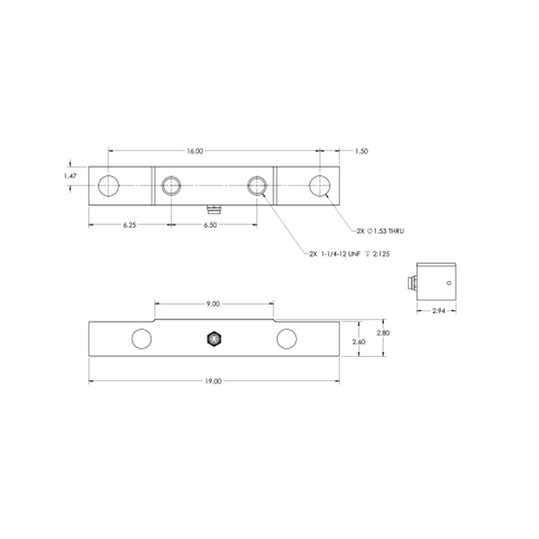 RLPLS-125K-mA Alloy Steel, Environmentally Sealed Load Cell