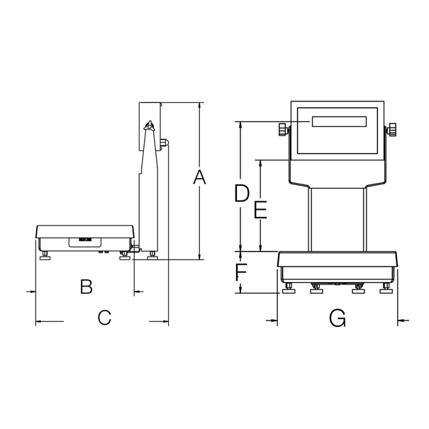 Ready-n-Weigh Bench Scale System CW-90B Scale Base and 480/480 Plus Indicator