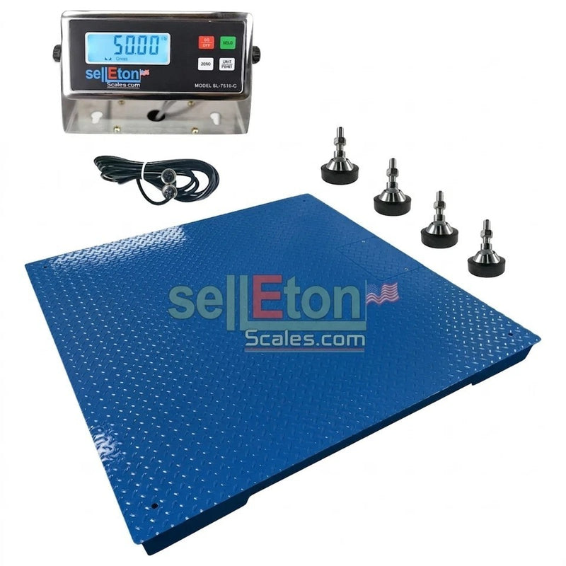 SellEton SL-700-4x4  (48" x 48") Industrial Floor Scale l Warehouse Pallet