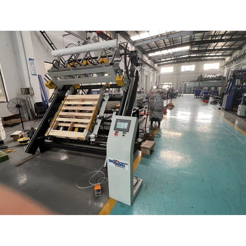 Selleton Auto Pallet Nailer + Notcher | 400 Pallets/Day | U.S. Standard Wood Pallet Machine