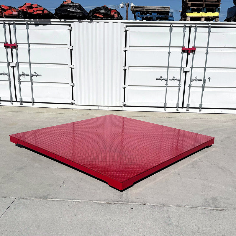 SellEton SL-900 10' x 10' floor scale, red powder-coated deck, built in our USA shop