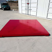 SellEton SL-900 10' x 10' floor scale, red diamond plate deck, front view