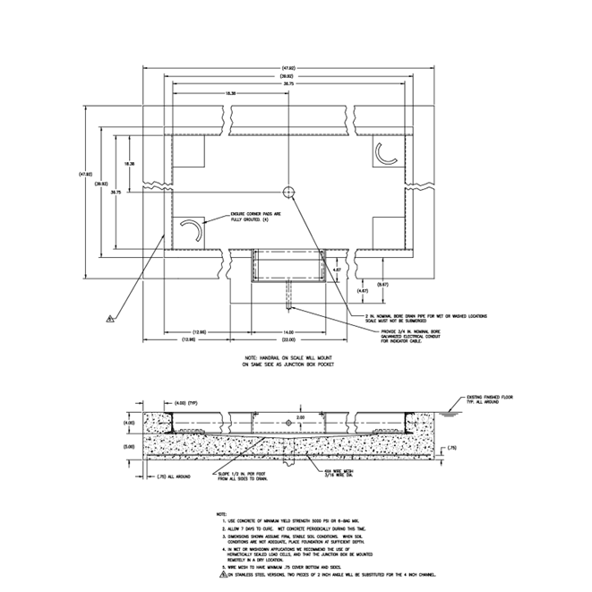 Rice Lake VS-37 In Floor Large Animal Scale