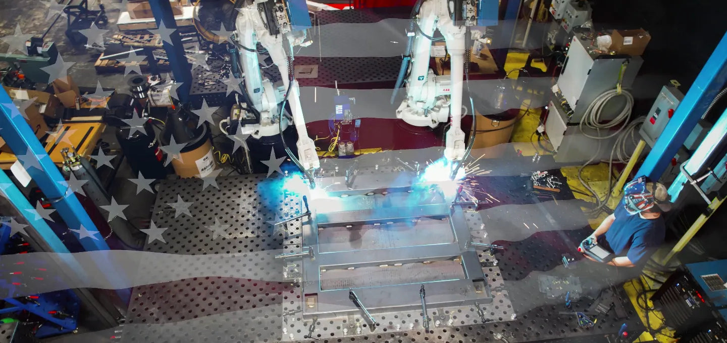 Industrial robotic welding facility — SellEton Scales USA manufacturing
