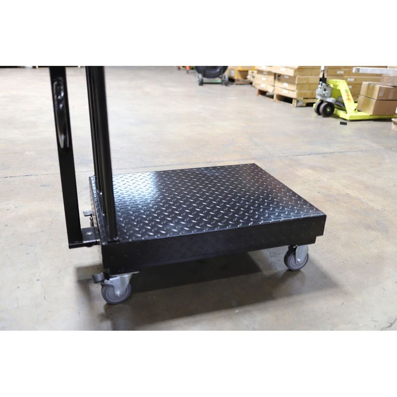 SL-915-BWD  NTEP / Legal for trade Diamond Plate Bench Scale with Wheels and Backrail + Software