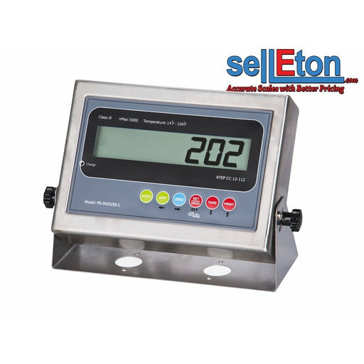 NEW PS-IN202SS-C LCD Indicator with 2 Rs-232 ports /Floor or Truck scale base - SellEton Scales 