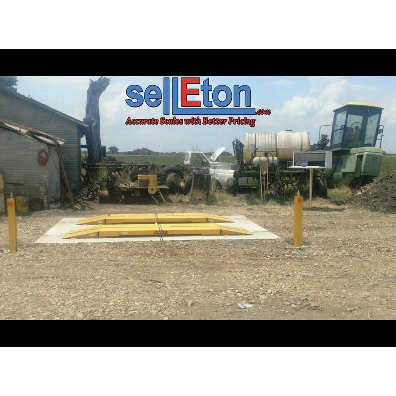SellEton SL-923-7-60k 7' x 30" Heavy Duty Industrial 60K lbs Semi Truck, Car, weighing Axle Scale