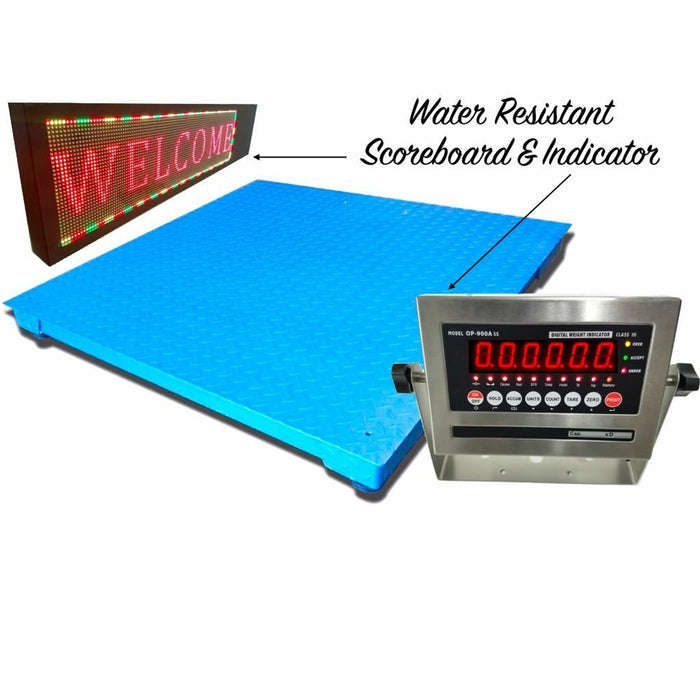 SellEton Industrial NTEP 48" x 48" Floor scale Water resistant Package 2000 lbs x .5 lb