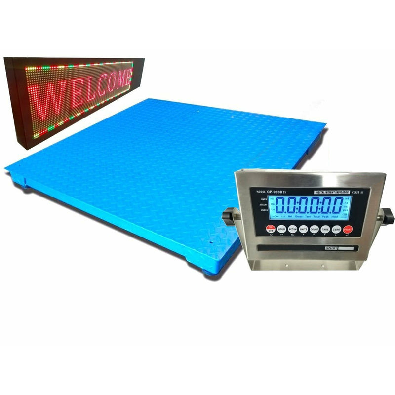 SellEton Industrial NTEP 48" x 48" Floor scale Water resistant Package 2000 lbs x .5 lb