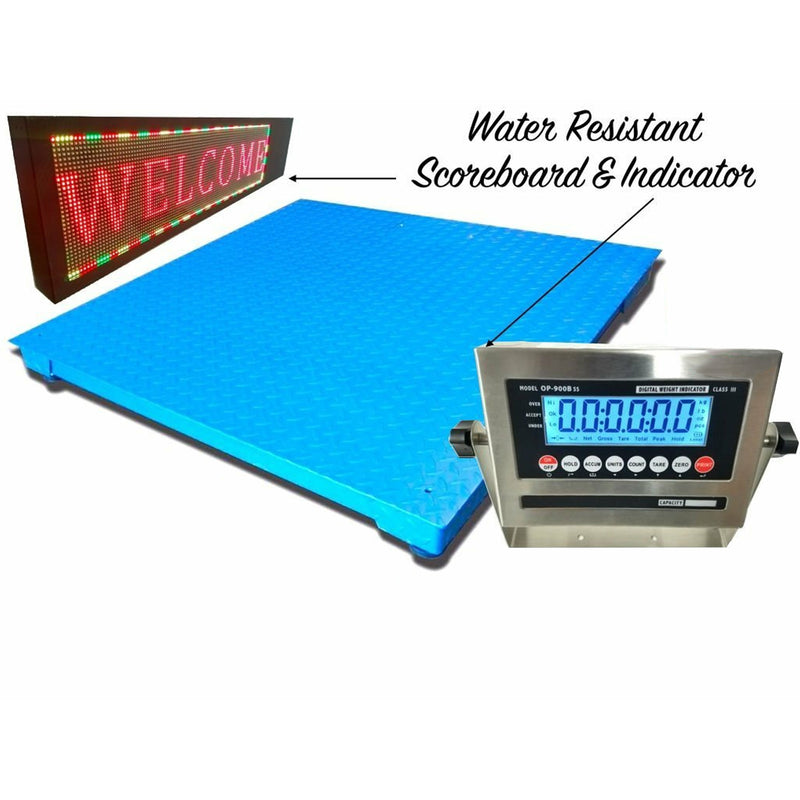 SellEton Industrial NTEP 48" x 48" Floor scale Water resistant Package 10,000 lbs x 2 lb