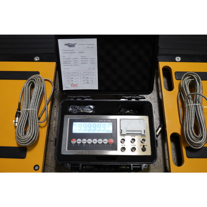 SellEton SL-928-1624  16" x 24" x 2" Two Portable Weigh Pads / Indicator & Printer/ 50,000 lbs x 10 lb