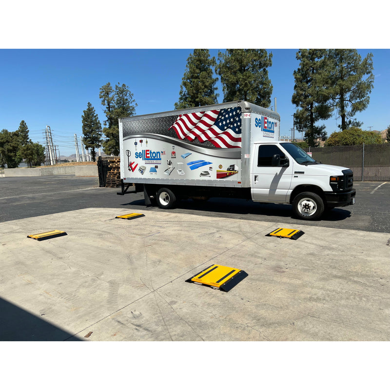 SellEton SL-928-1624-4  16" x 24" x 2" Four Portable Weigh Pads/ Indicator & Printer/ 100,000 lb x 20 lb