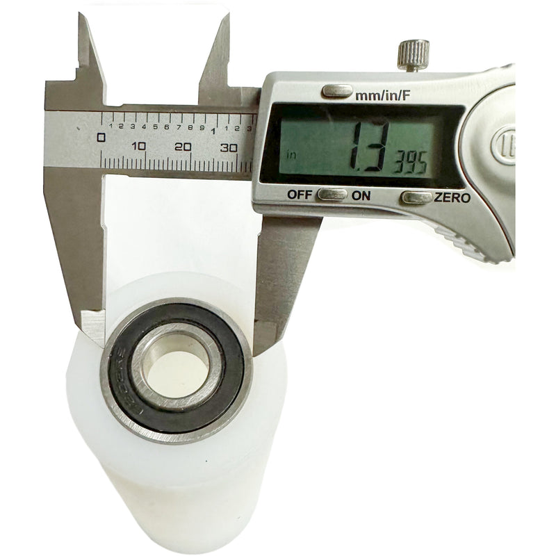 2” x 4” Nylon rollers with 2 pc bearing