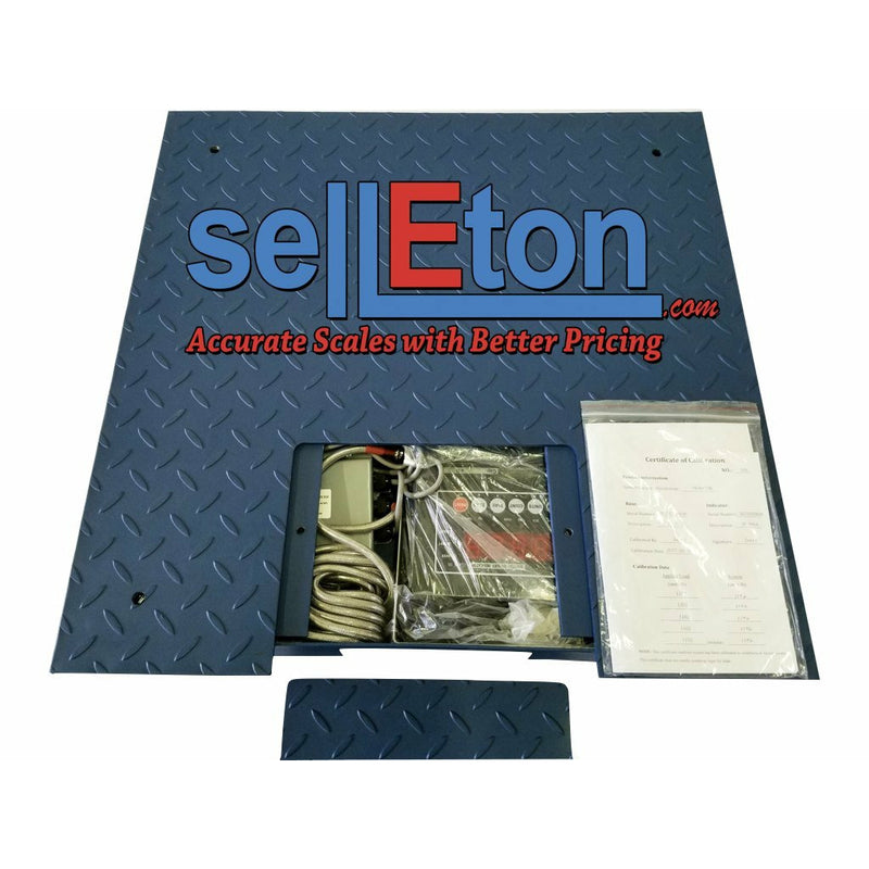 SellEton SL-700-7x7 Heavy Duty Industrial Floor scale 7’ x 7’ / 84” 10,000 lbs x 1 lb & LED display