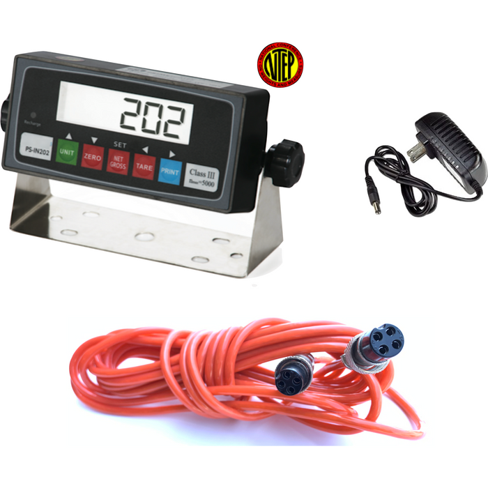 PS-IN202 LED or LCD Scale Indicator with 4+4 Cable package
