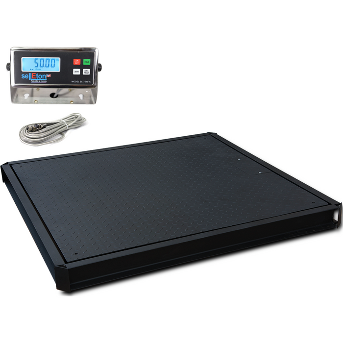 SellEton 60" x 60" ( 5' x 5' ) Floor Scale with Pit Frame, for above & in-ground use.