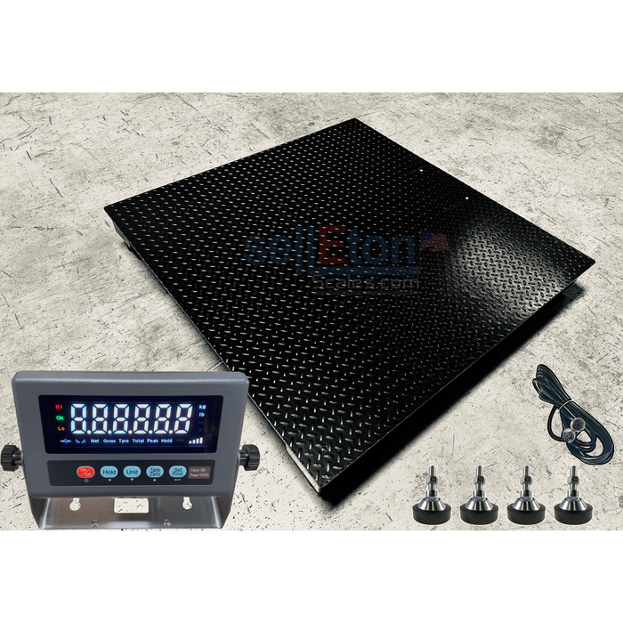 Selleton SL-7517-4x4 Industrial Floor Scale - Advanced Weighing Solution with Data Transfer, Alarm & Animal Weighing Features