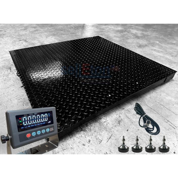 Selleton SL-7517-4x4 Industrial Floor Scale - Advanced Weighing Solution with Data Transfer, Alarm & Animal Weighing Features