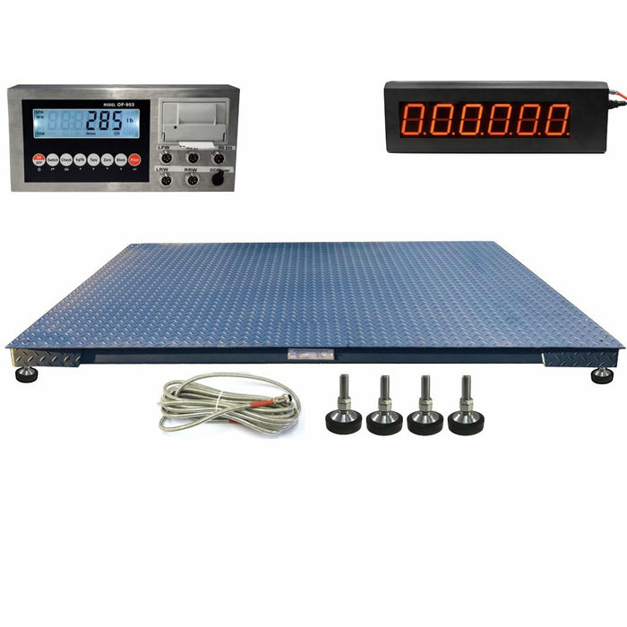 SellEton NEW 5' x 8' / (60" x 96") Floor Scale & LCD indicator & Scoreboard 10k x 1 lb