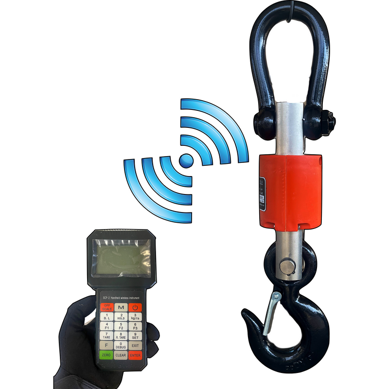 SL-W-CR-20k Wireless Crane Scale 300 ft range Hanging Scale, 20,000 lbs x 5 lb