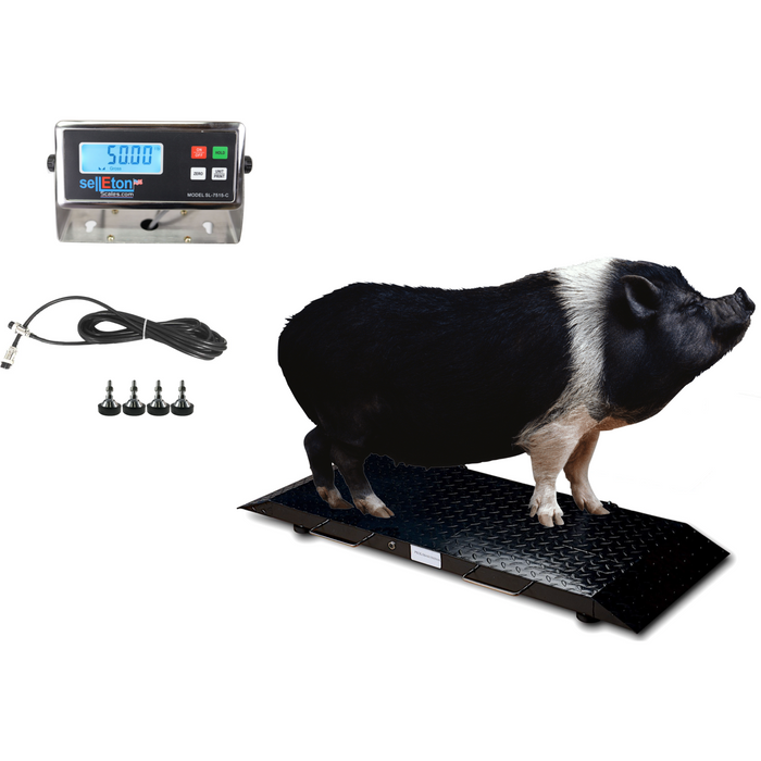 SL-920-2k Industrial portable floor Scale for Small Animals up to 2000 lbs