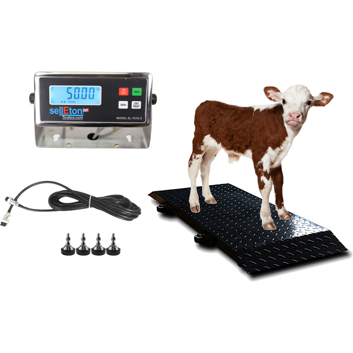 SL-920-2k Industrial portable floor Scale for Small Animals up to 2000 lbs