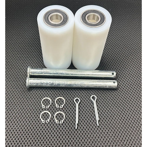 2” x 4” Nylon rollers with 2 pc bearing
