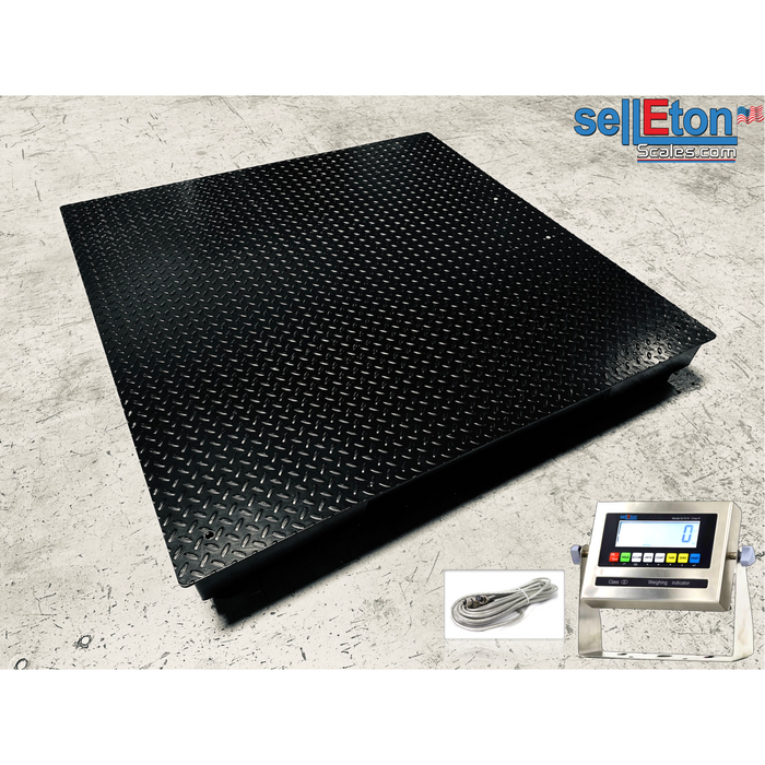 SL-900-4x4-20k NTEP Certified Industrial floor scale 48” x 48” ( 4’ x 4’ ) 20,000 lb Capacity x 5 lb