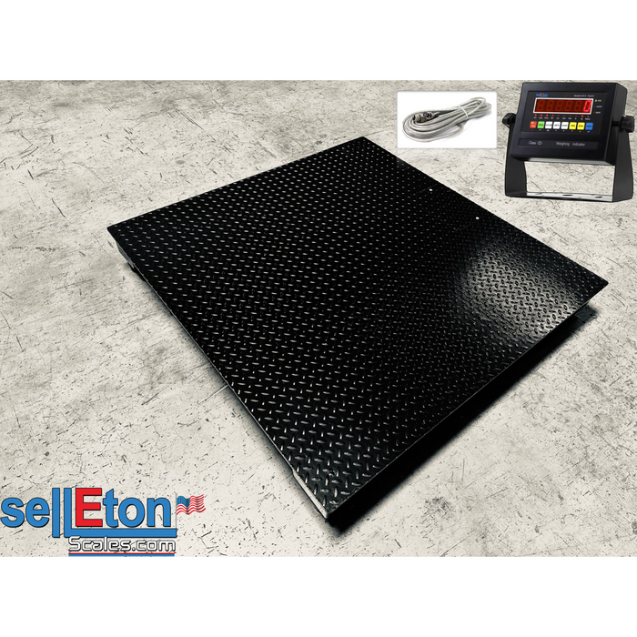 SL-900-4x4-20k NTEP Certified Industrial floor scale 48” x 48” ( 4’ x 4’ ) 20,000 lb Capacity x 5 lb