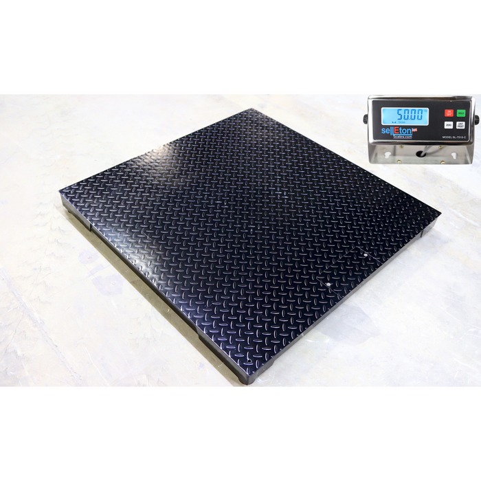 SL-700-3x3 | 36" x 36" | Industrial Floor Scale with Metal Indicator