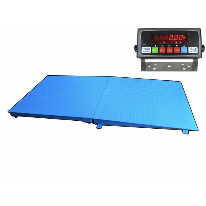 SellEton 60" x 60" (5'x5') Floor Scale 10,000 x 1 lb Capacity with a Ramp | Medal indca.