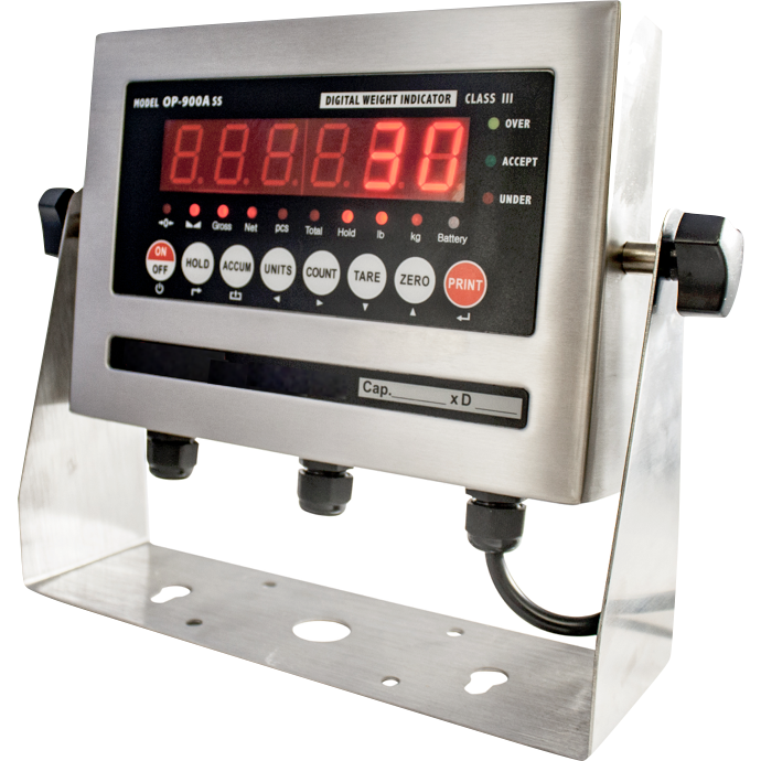SellEton SL-7510-SS Stainless Steel Indicator with RS-232 port (Optional Battery, 4-20 MA or 0-5v Relay)